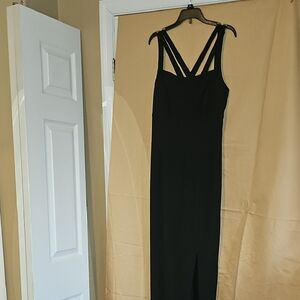CDC Black Maxi Dress with Double Strap Detail